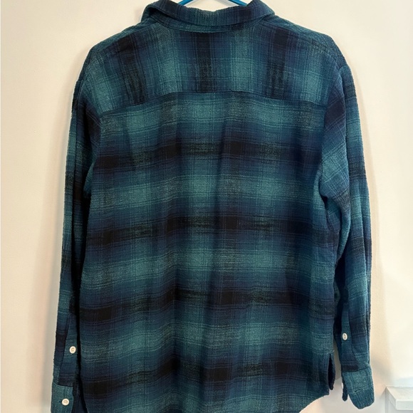 Madewell Slub Flannel Oversized Ex-Boyfriend Shirt in Plaid Size Medium - Picture 2 of 6